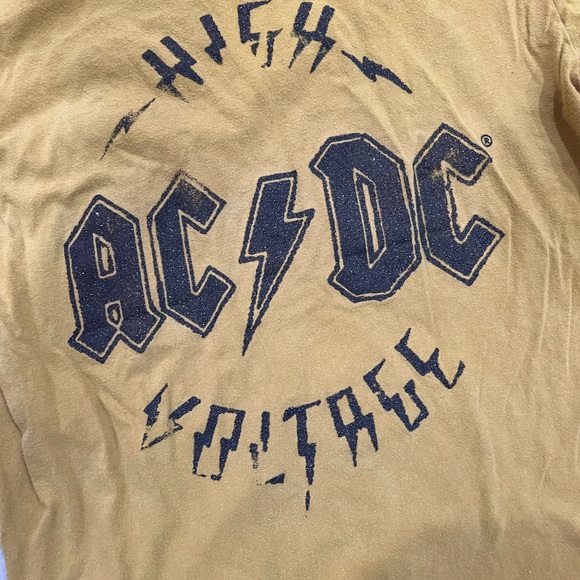 American eagle glitter yellow AC/DC band tee - Picture 4 of 5
